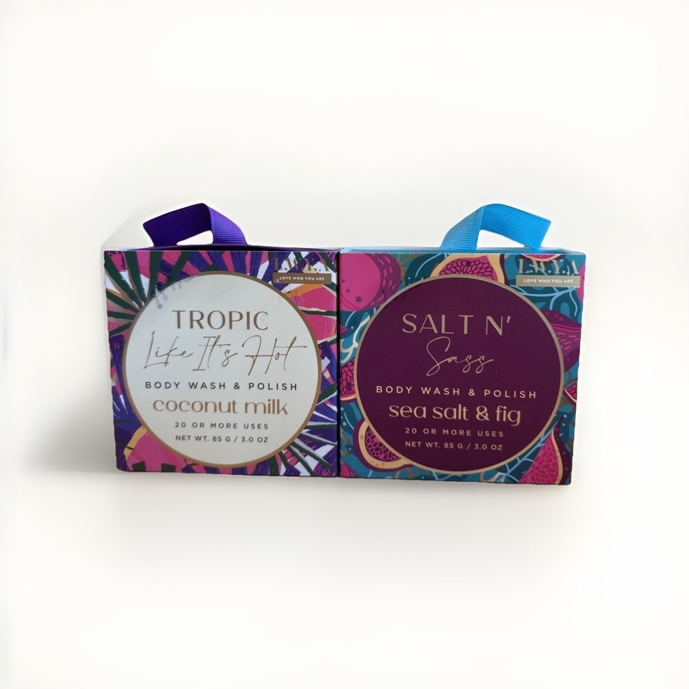 Lot Of 2 Body Wash and Polish by LWYA Body Wash Sea Salt‎ & Fig, Coconut Milk